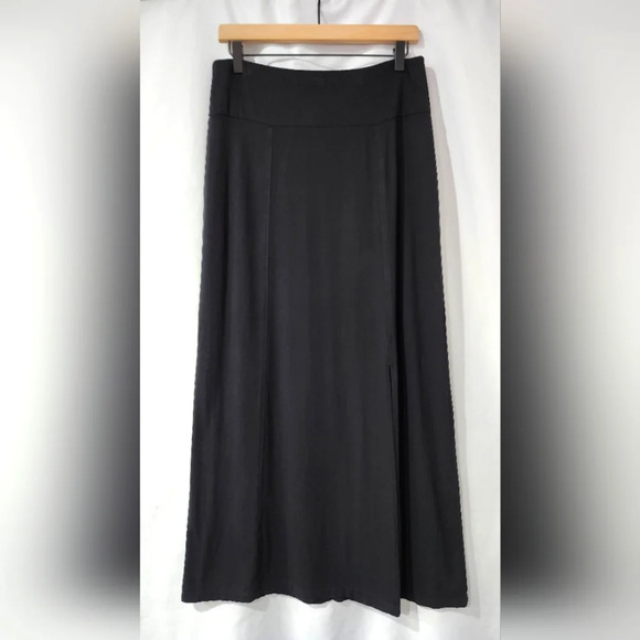White House Black Market Women's Maxi Skirt Size Medium Black Stretch Minimalist - Picture 1 of 7